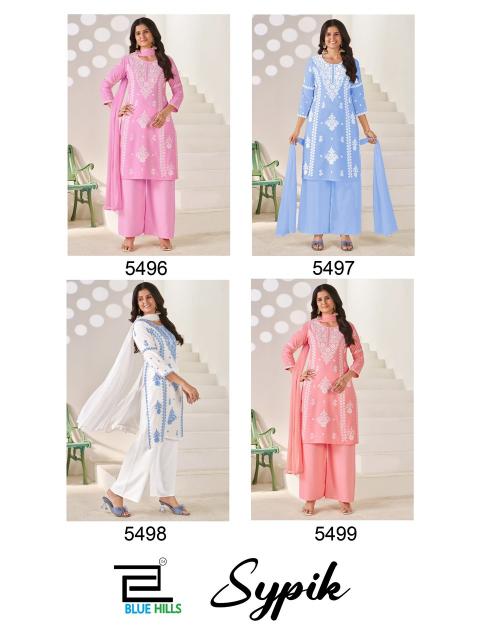 Blue hills sypik 3pcs kurtis wholesale